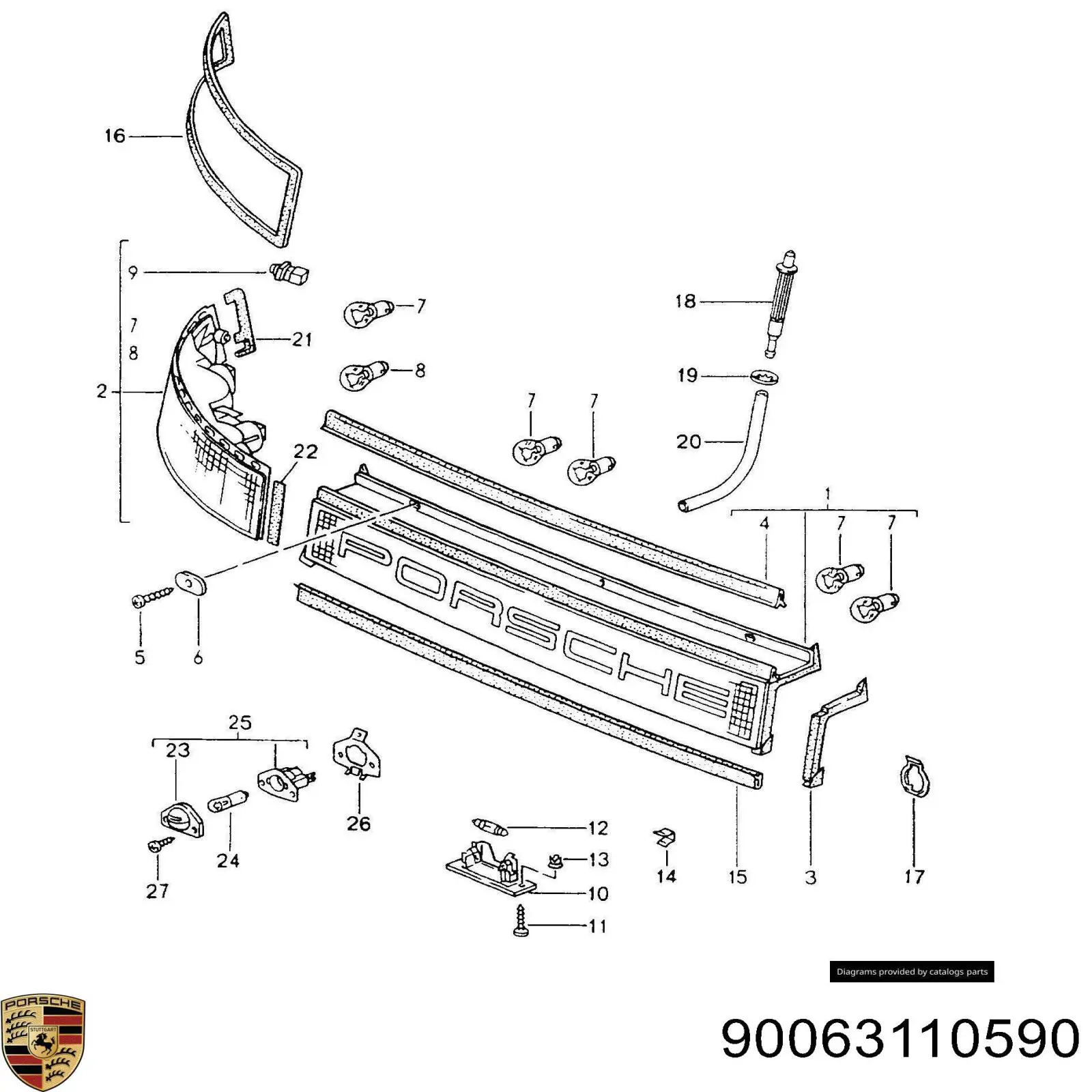 Купити 90063110590 Porsche Лампочка плафону освітлення салону/кабіни