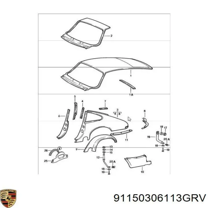  91150306113GRV Porsche