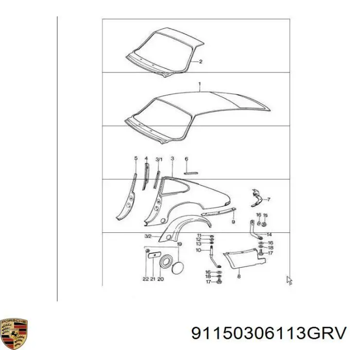 91150306113GRV Porsche 