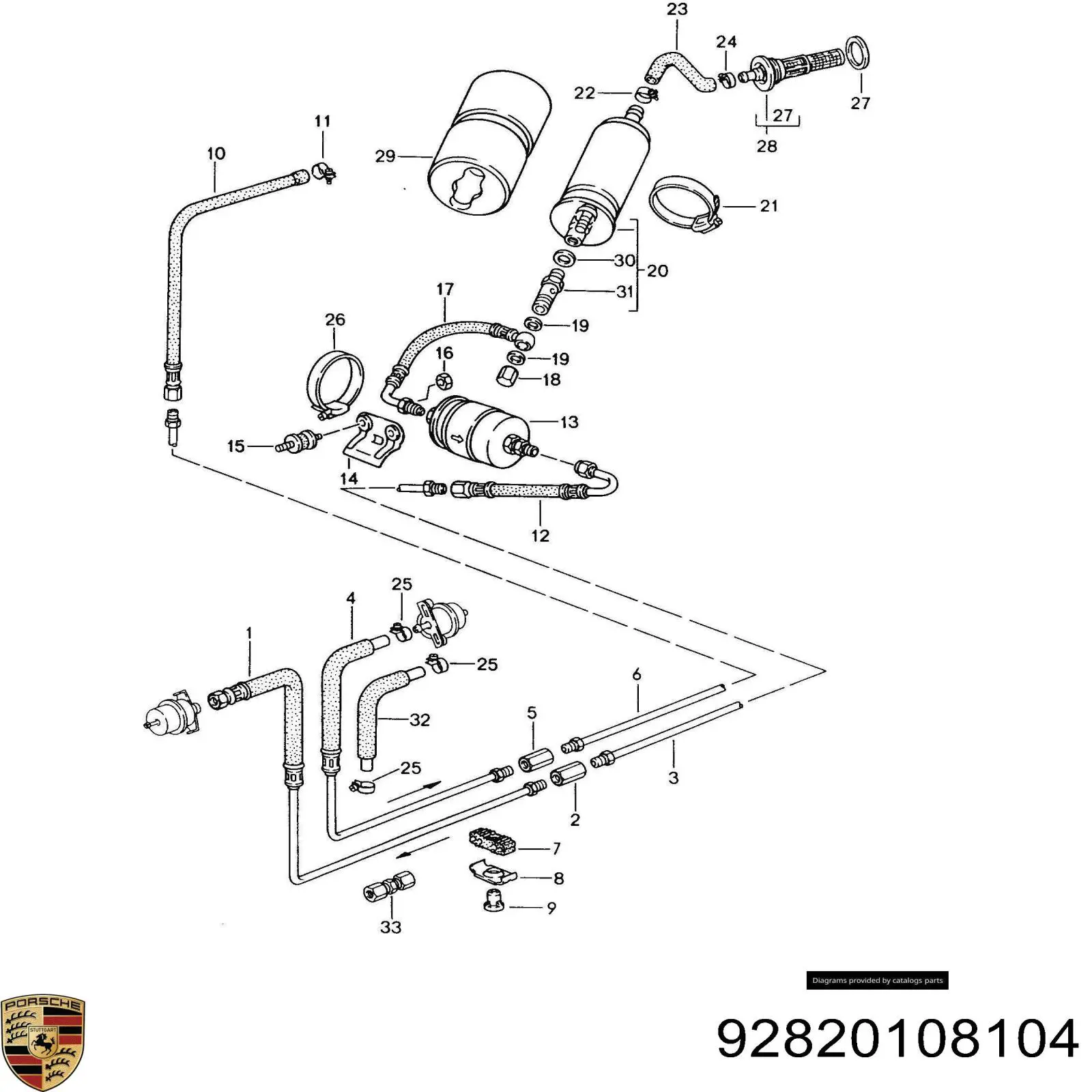  Porsche 92820108104 ціна, від 128.01 USD