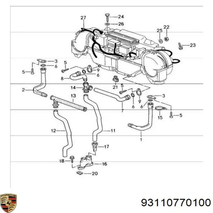 93110770100 Porsche Фільтр масла