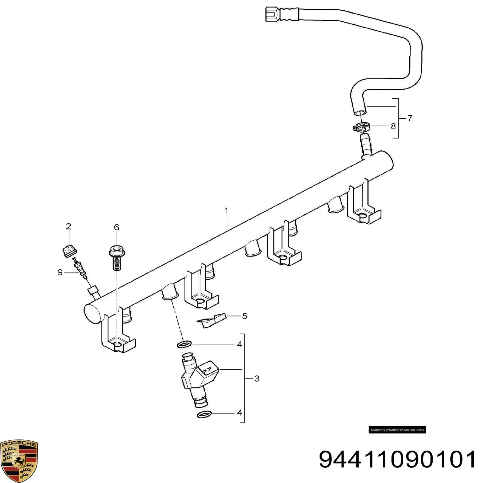 Ущільнююче кільце форсунок інжектора Porsche 94411090101 ціна, від 0.76 USD