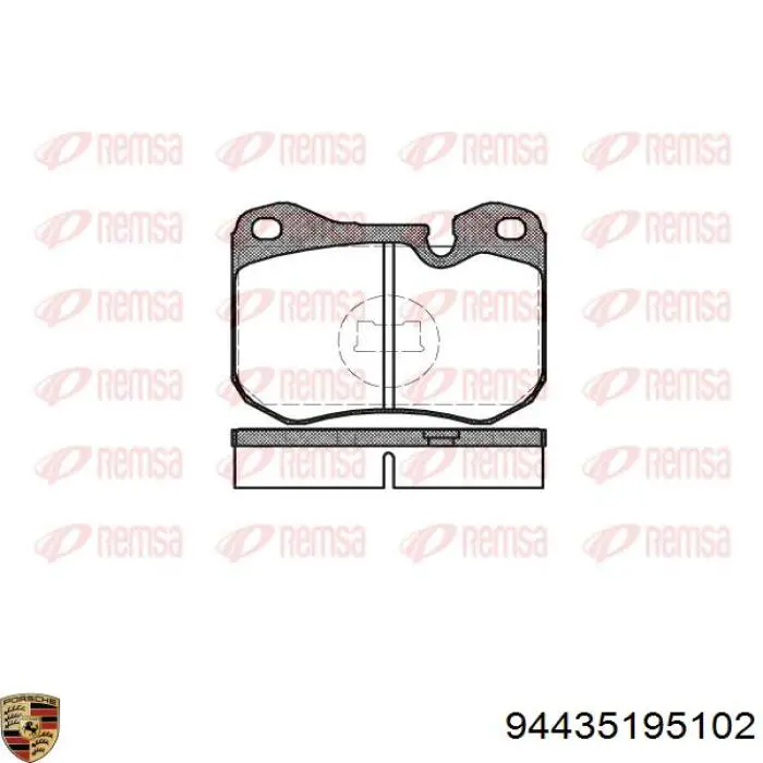 Купити 94435195102 Porsche Колодки гальмівні передні, дискові