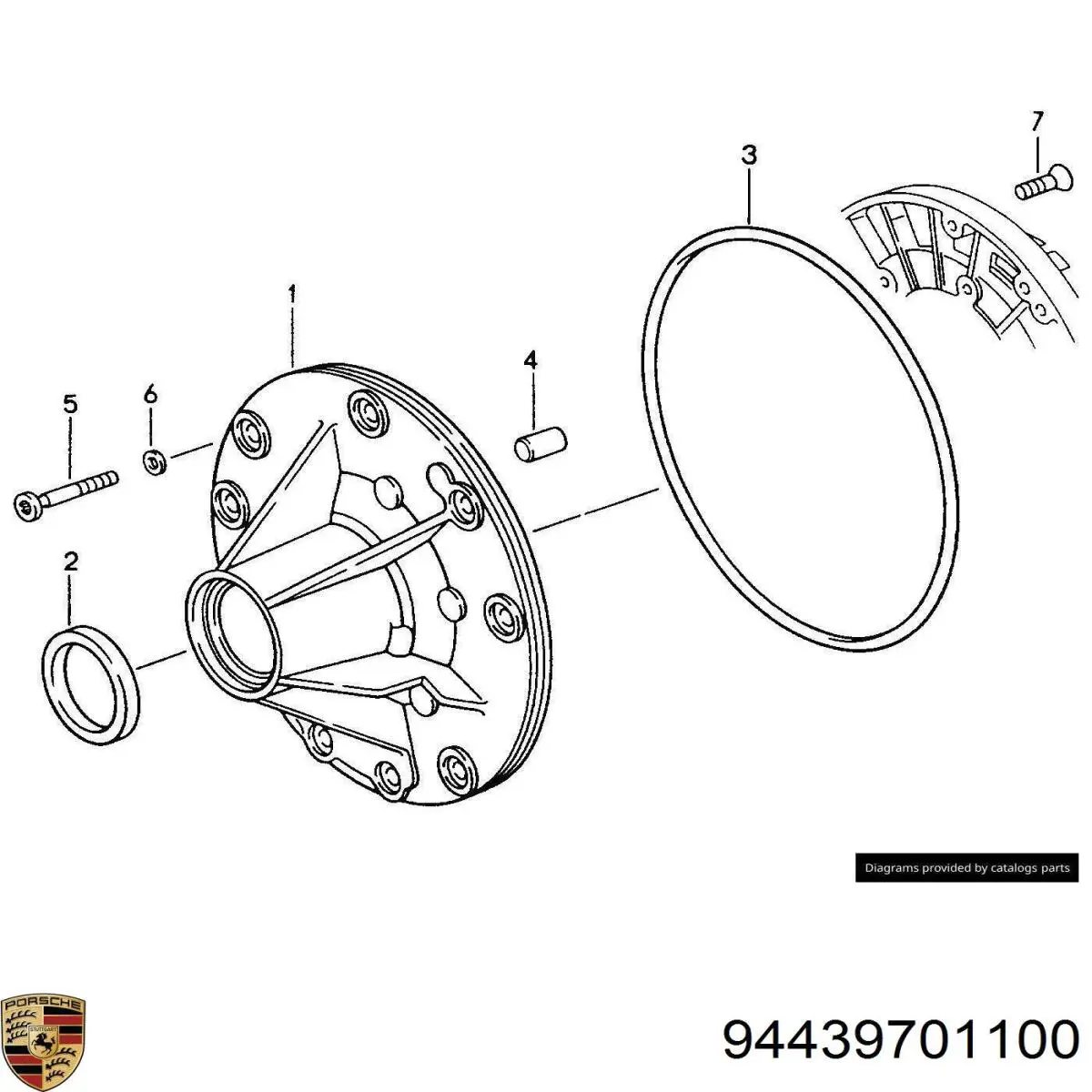 Ущільнення, кільце маслянного насосу АКПП 94439701100 Porsche
