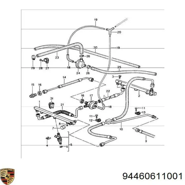 Паливні форсунки 94460611001 Porsche
