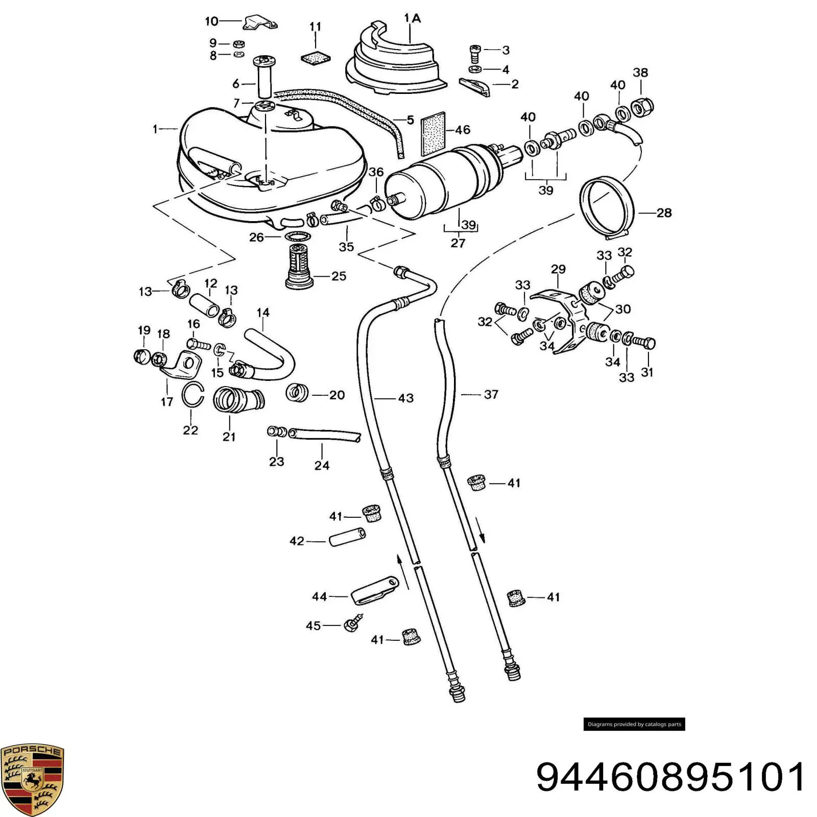 94460895101 Porsche Ремкомплект паливного насоса ручної підкачки