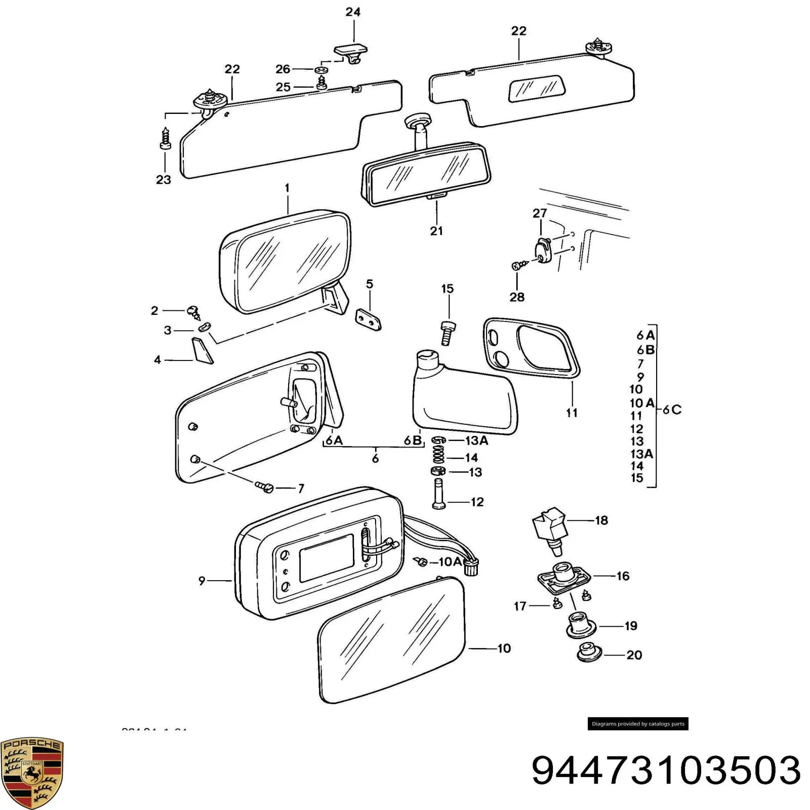  Porsche 94473103503 ціна, від 183.71 USD