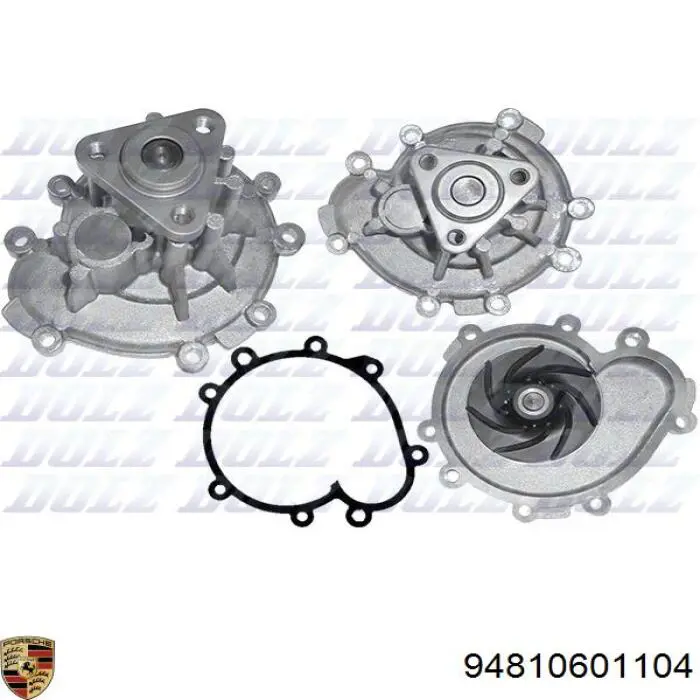Помпа охолодження Porsche 94810601104 ціна, від 48.72 USD