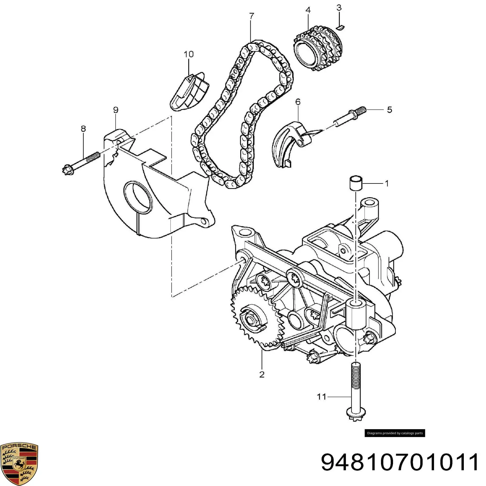 94810701011 Porsche Масляний насос двигуна