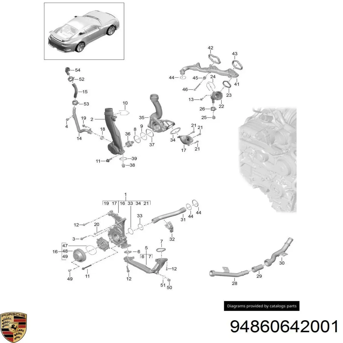  Porsche 94860642001 ціна, від 50.93 USD
