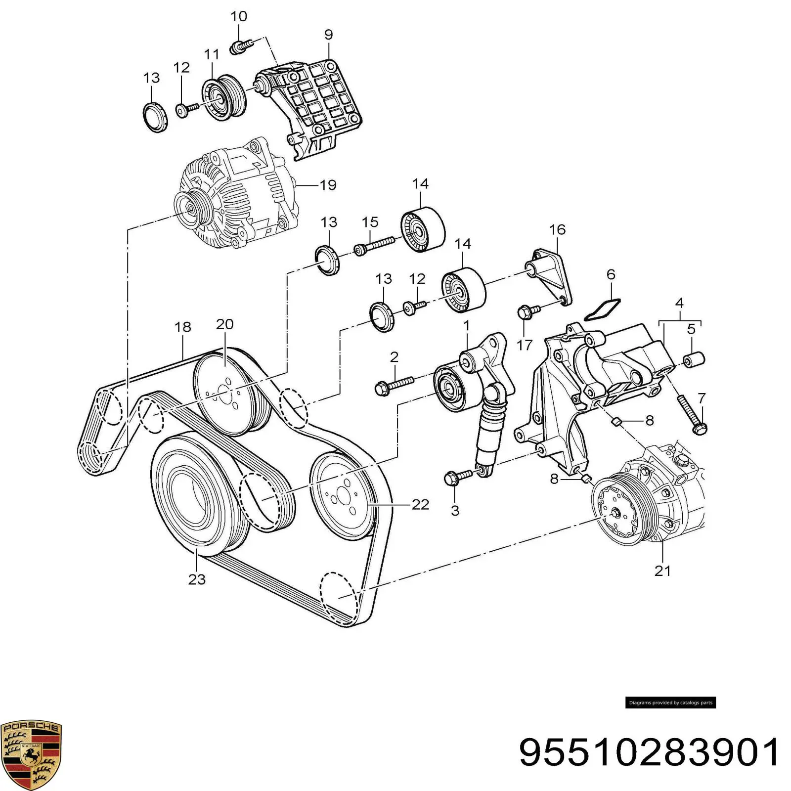 Купити 95510283901 Porsche 