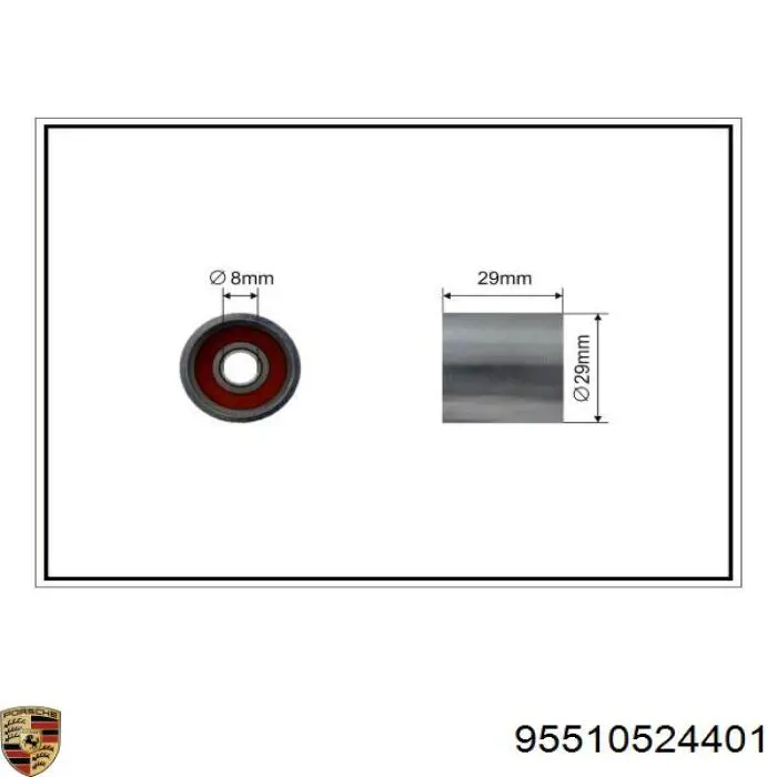 Купити 95510524401 Porsche Ролик паразитний ГРМ