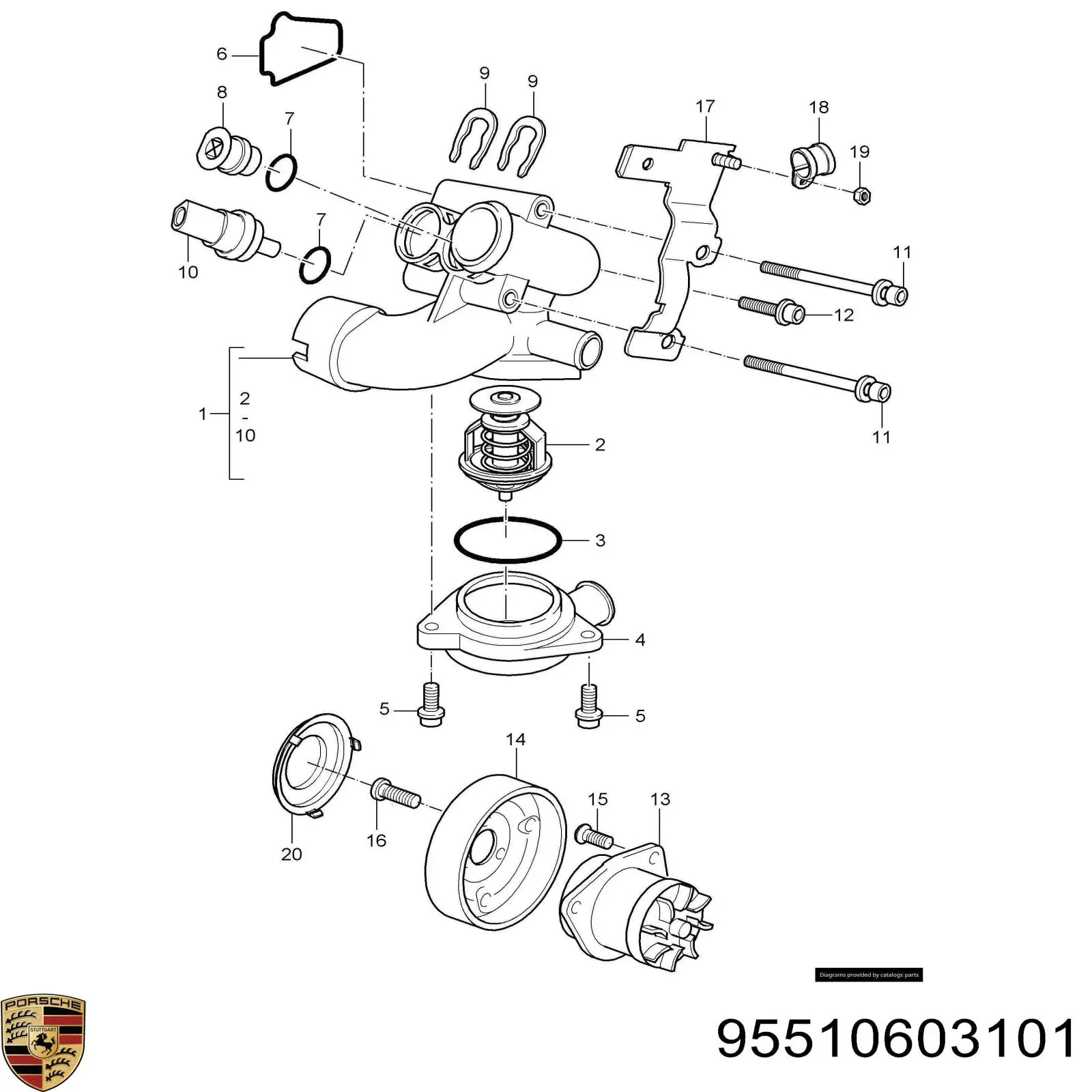  Porsche 95510603101 ціна, від 27.51 USD