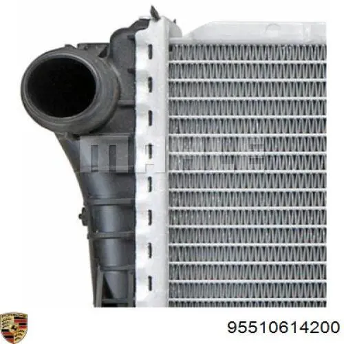 95510614200 Porsche радіатор охолодження двигуна