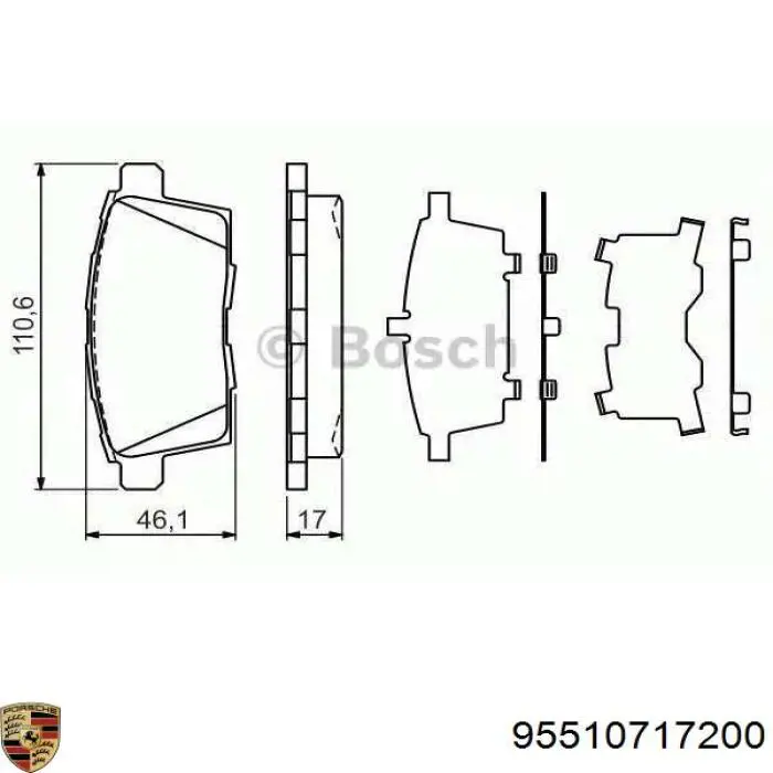  Porsche 95510717200 ціна, від 36.13 USD