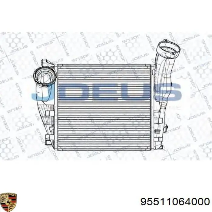 Система охолодження наддувочного повітря Porsche 95511064000 ціна, від 215.13 USD