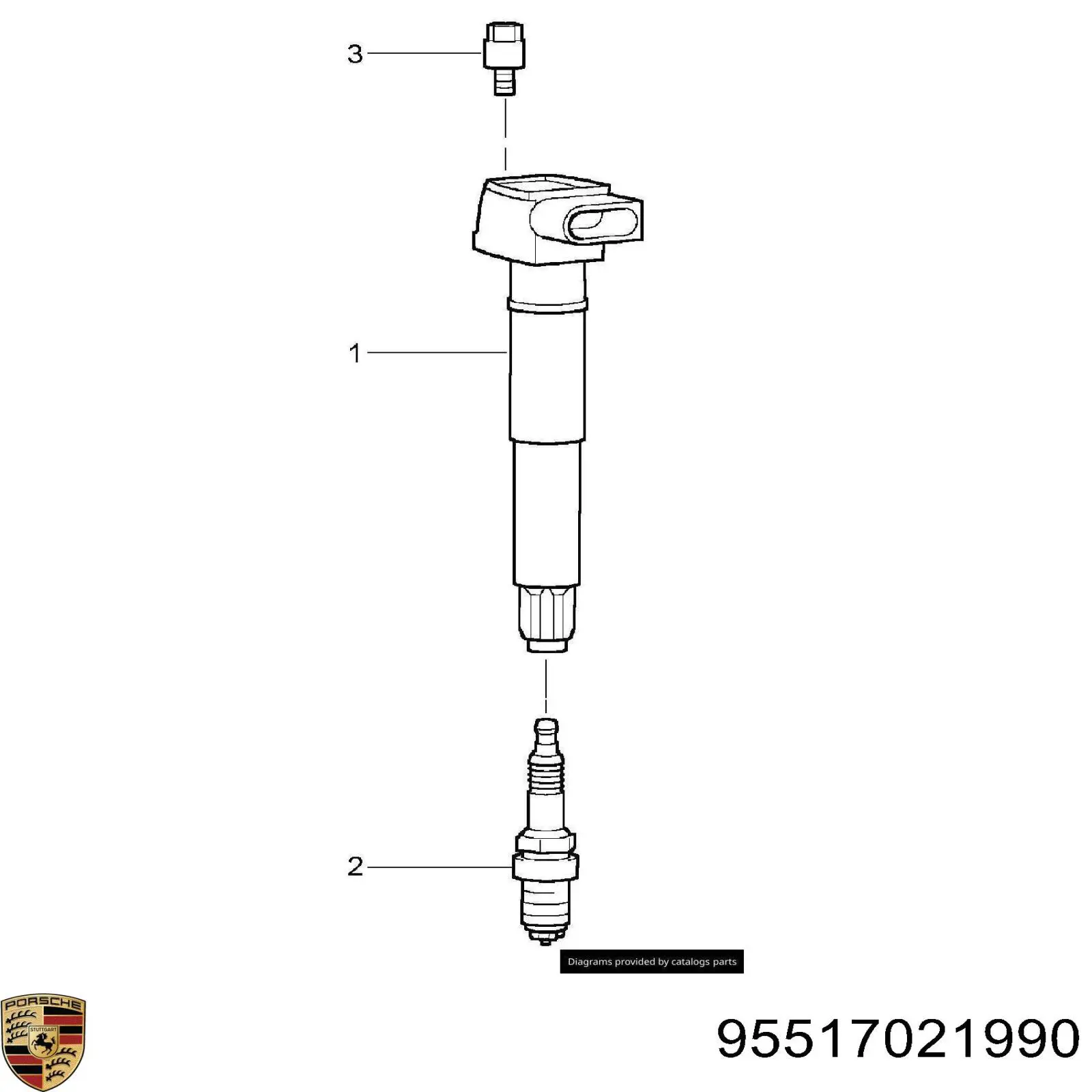 95517021990 Porsche Свіча запалювання