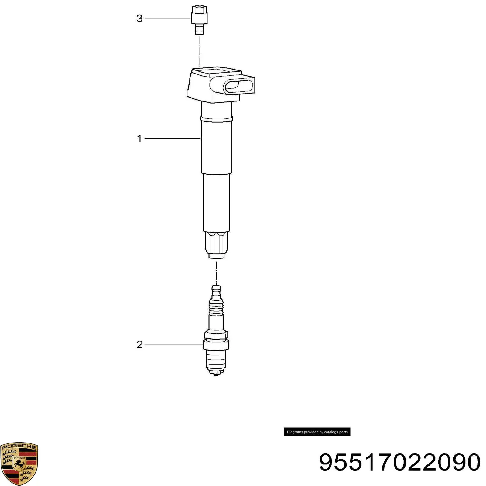Купити 95517022090 Porsche Свічка запалювання
