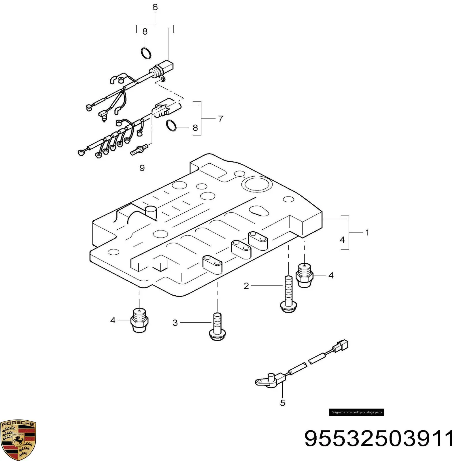  Porsche 95532503911 ціна, від 361.08 USD