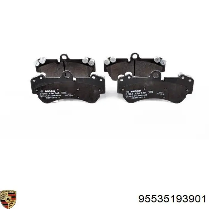 Гальмівні колодки Porsche 95535193901 ціна, від 51.54 USD