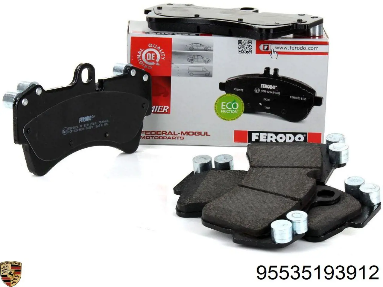 Купити 95535193912 Porsche Колодки гальмівні передні, дискові