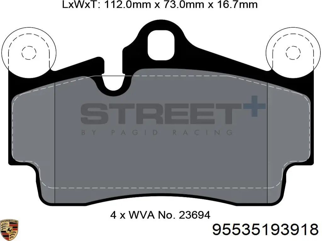  Porsche 95535193918 ціна, від 616.84 USD
