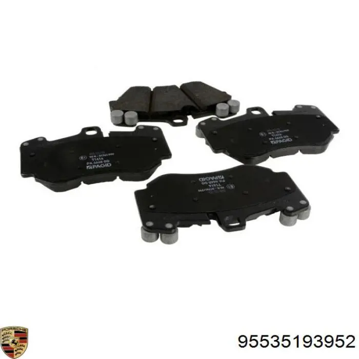 Передні тормозні колодки 95535193952 Porsche