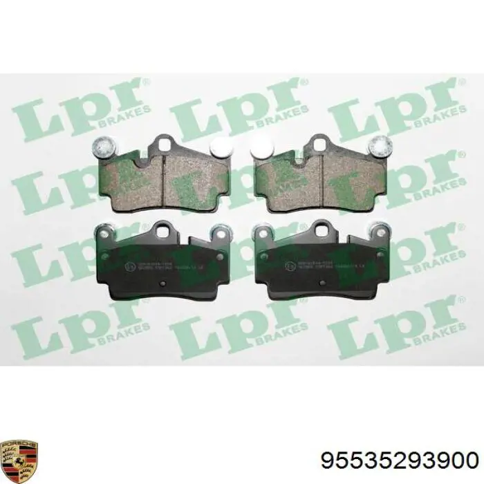 95535293900 Porsche Колодки гальмівні задні, дискові