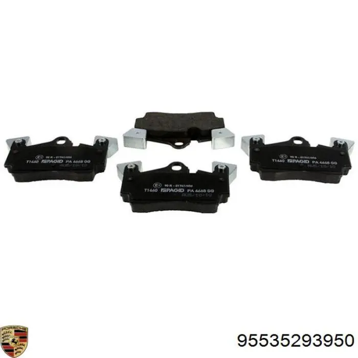 Задні гальмівні колодки Porsche 95535293950 ціна, від 46.81 USD