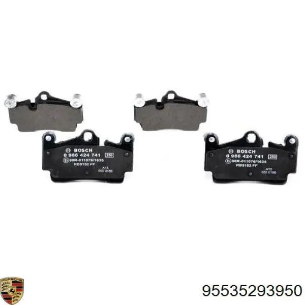 95535293950 Porsche Колодки гальмівні задні, дискові