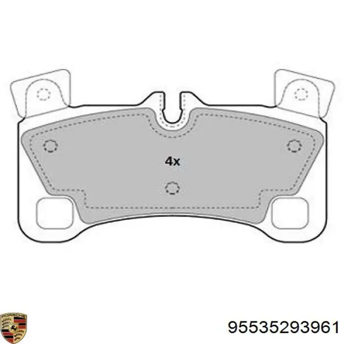 Задні гальмівні колодки 95535293961 Porsche