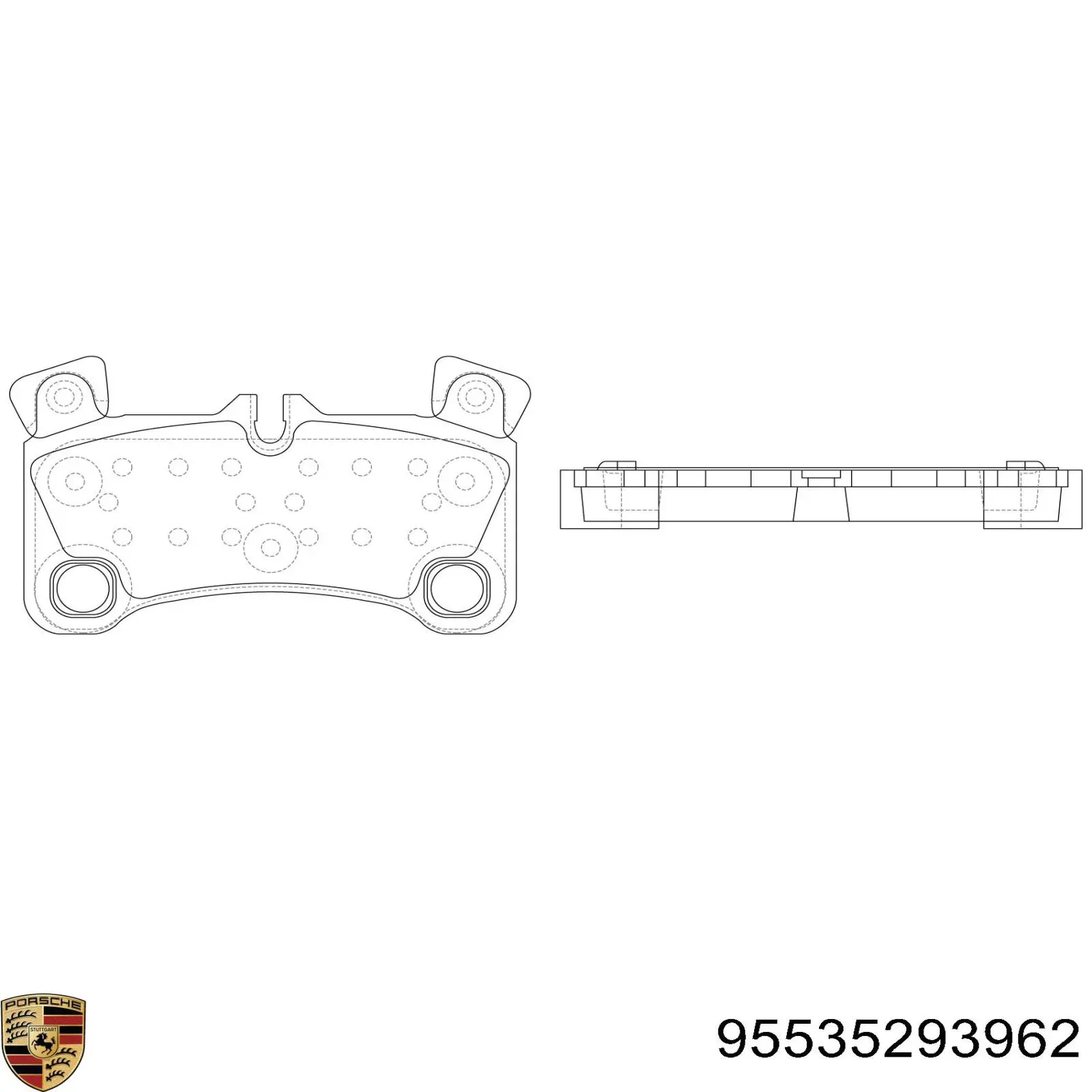 Задні гальмівні колодки 95535293962 Porsche