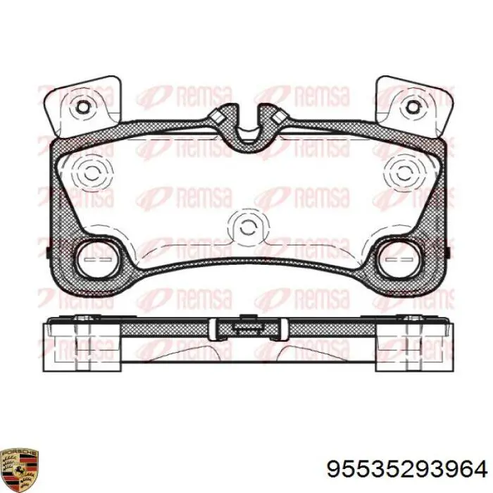 Купити 95535293964 Porsche Задні колодки