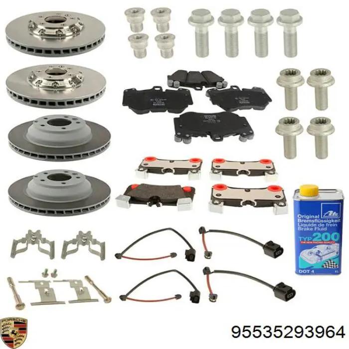 95535293964 Porsche Колодки гальмівні задні, дискові
