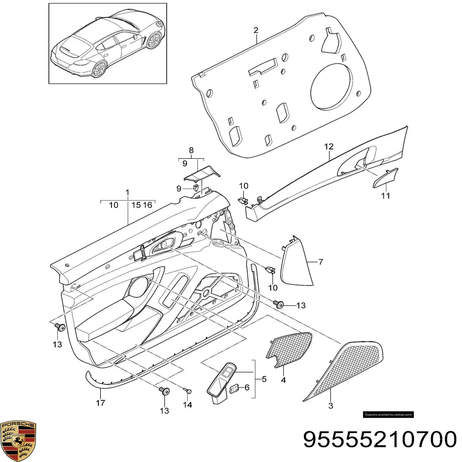  Porsche 95555210700 ціна, від 1.39 USD