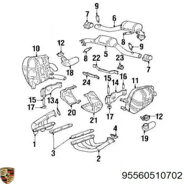  Porsche 95560510702 ціна, від 204.61 USD