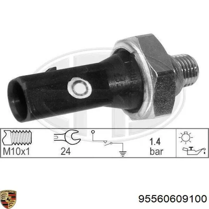 Купити 95560609100 Porsche Датчик тиску масла
