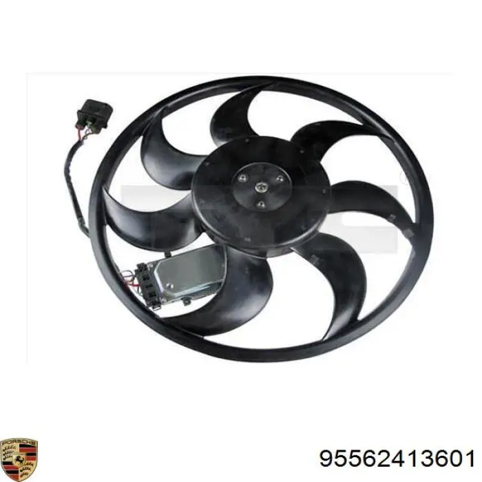 95562413601 Porsche Вентилятор системи охолодження правий