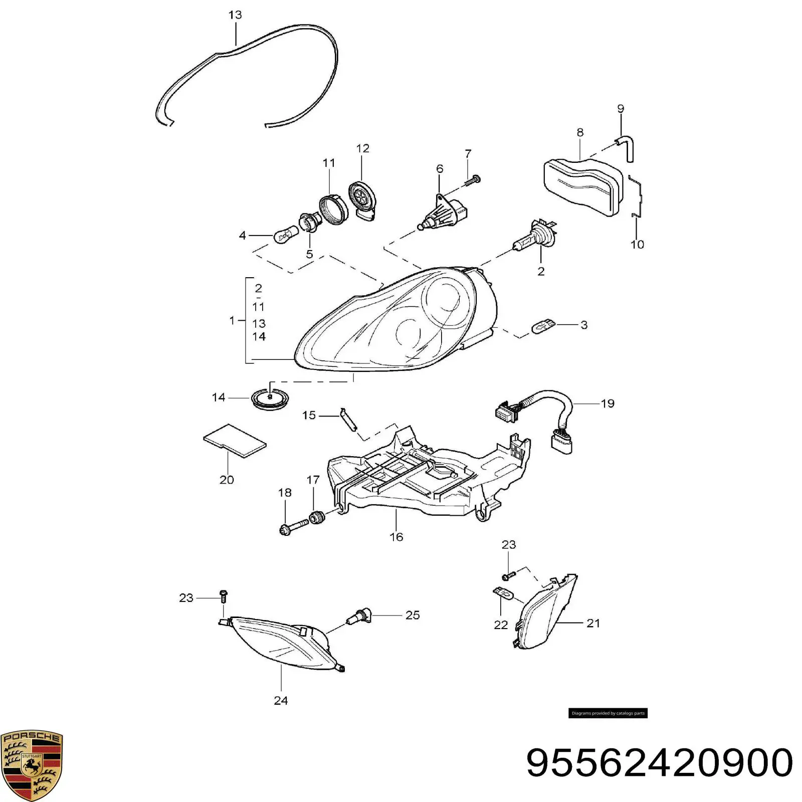 Автоматичний коректор фар Porsche 95562420900 ціна, від 179.70 USD