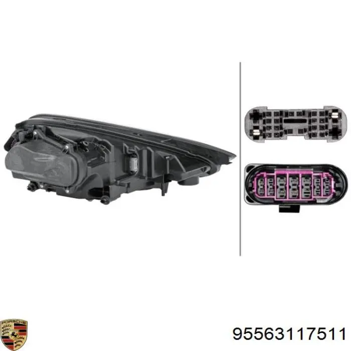 958941029F Porsche Фара дальнього світла в зборі