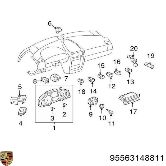 Задні ліхтарі Porsche 95563148811 ціна, від 819.60 USD