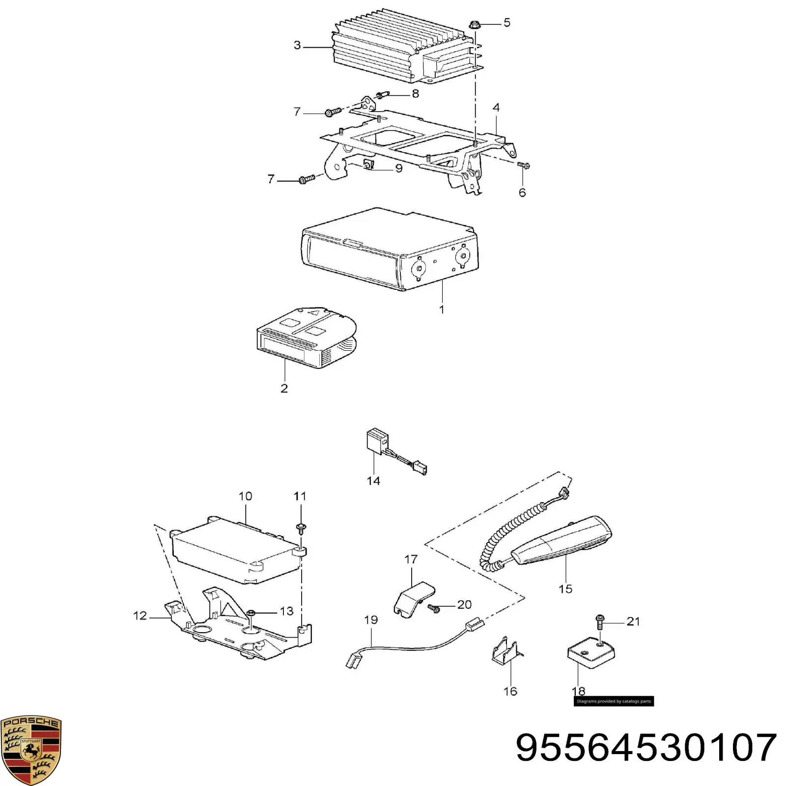 95564530107 Porsche Підсилювач звуку аудіосистеми