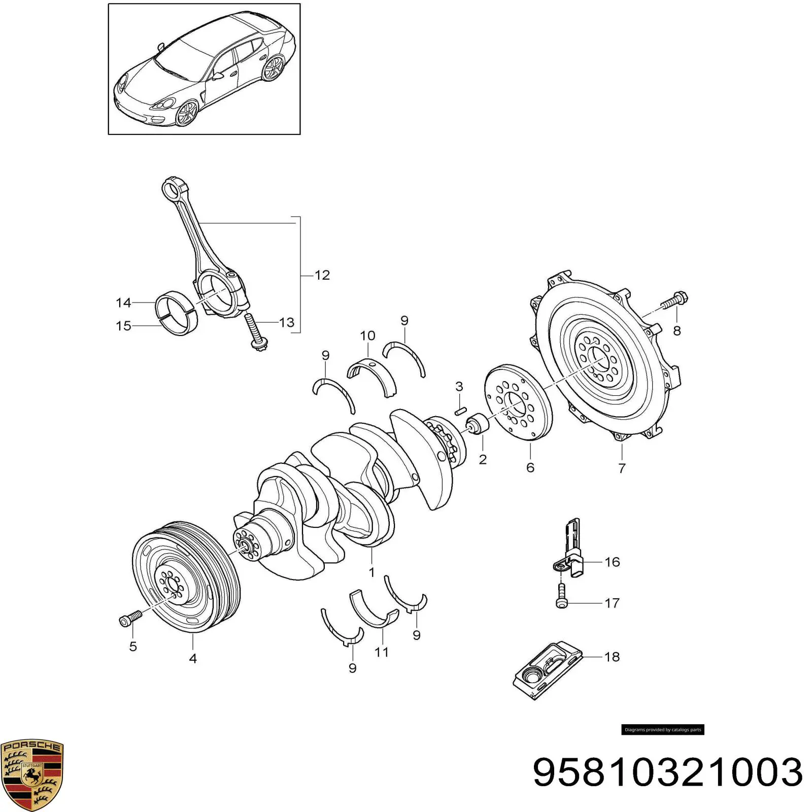 95810321003 Porsche 