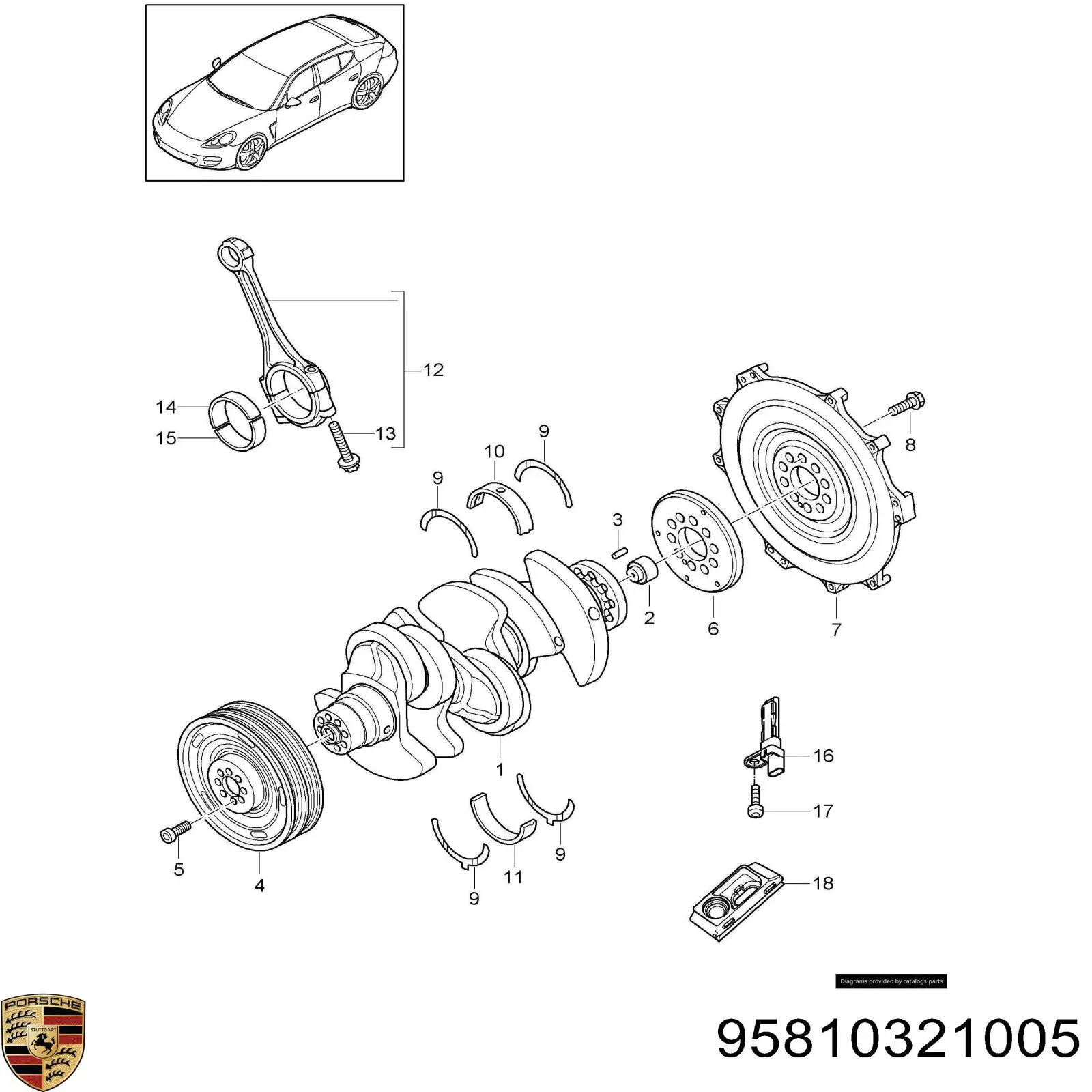 95810321005 Porsche 