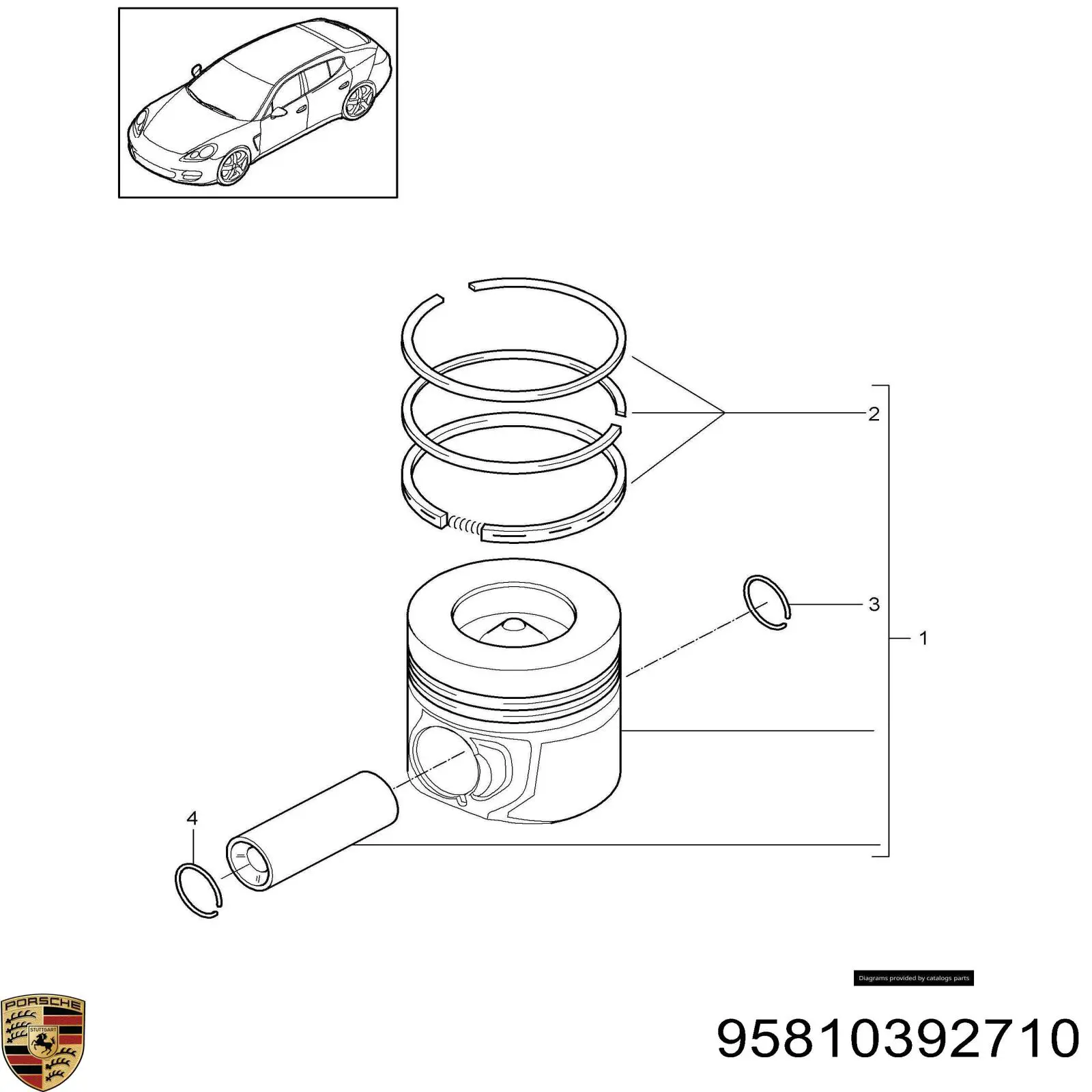 Купити 059198151Q VAG Кільця поршневі на 1 циліндр, STD.