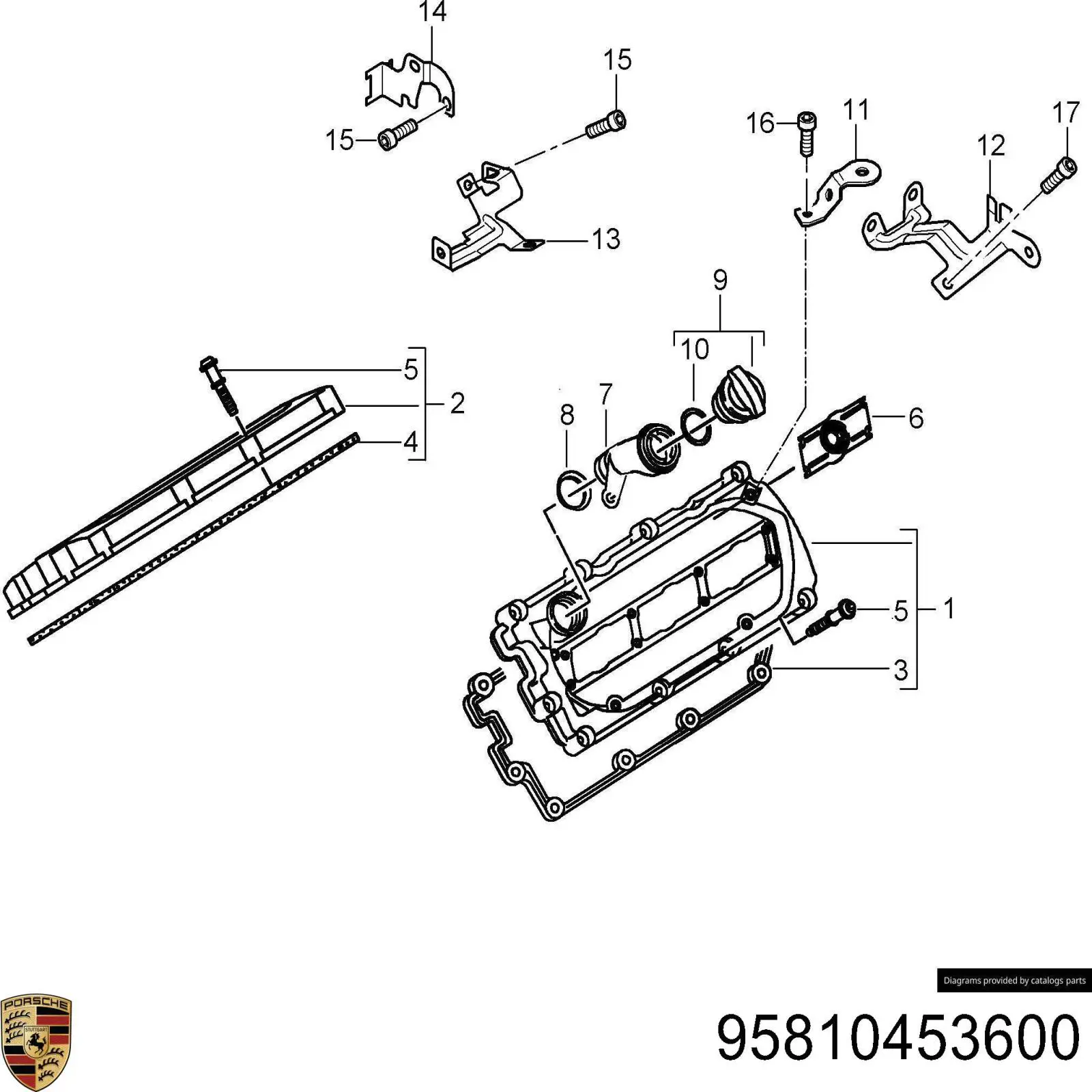 Прокладка кришки горловини, маслозаливної Porsche 95810453600 ціна, від 0.88 USD