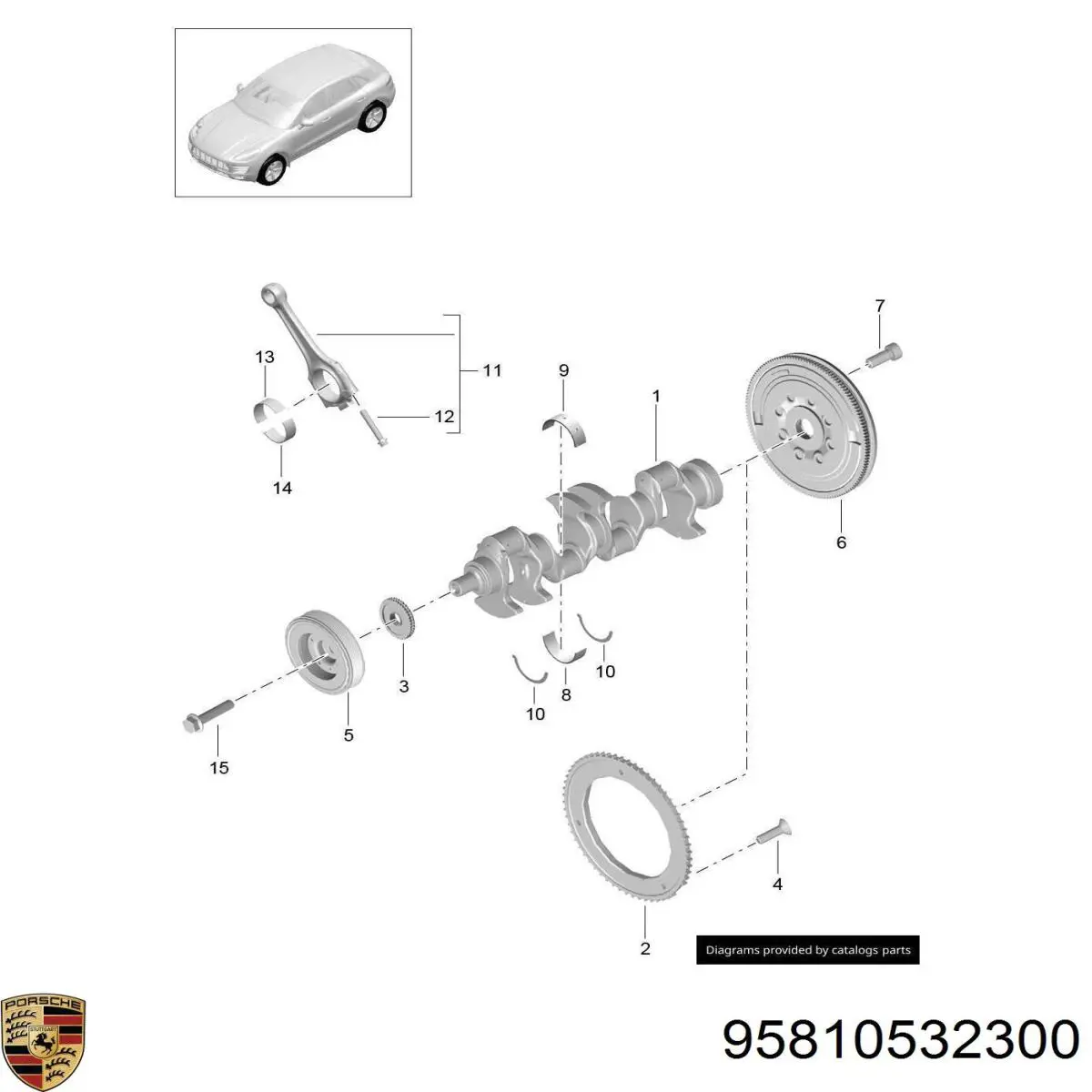 Маховик двигуна Porsche 95810532300 ціна, від 634.61 USD