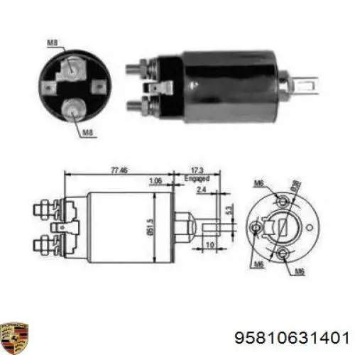 Купити 95810631401 Porsche 