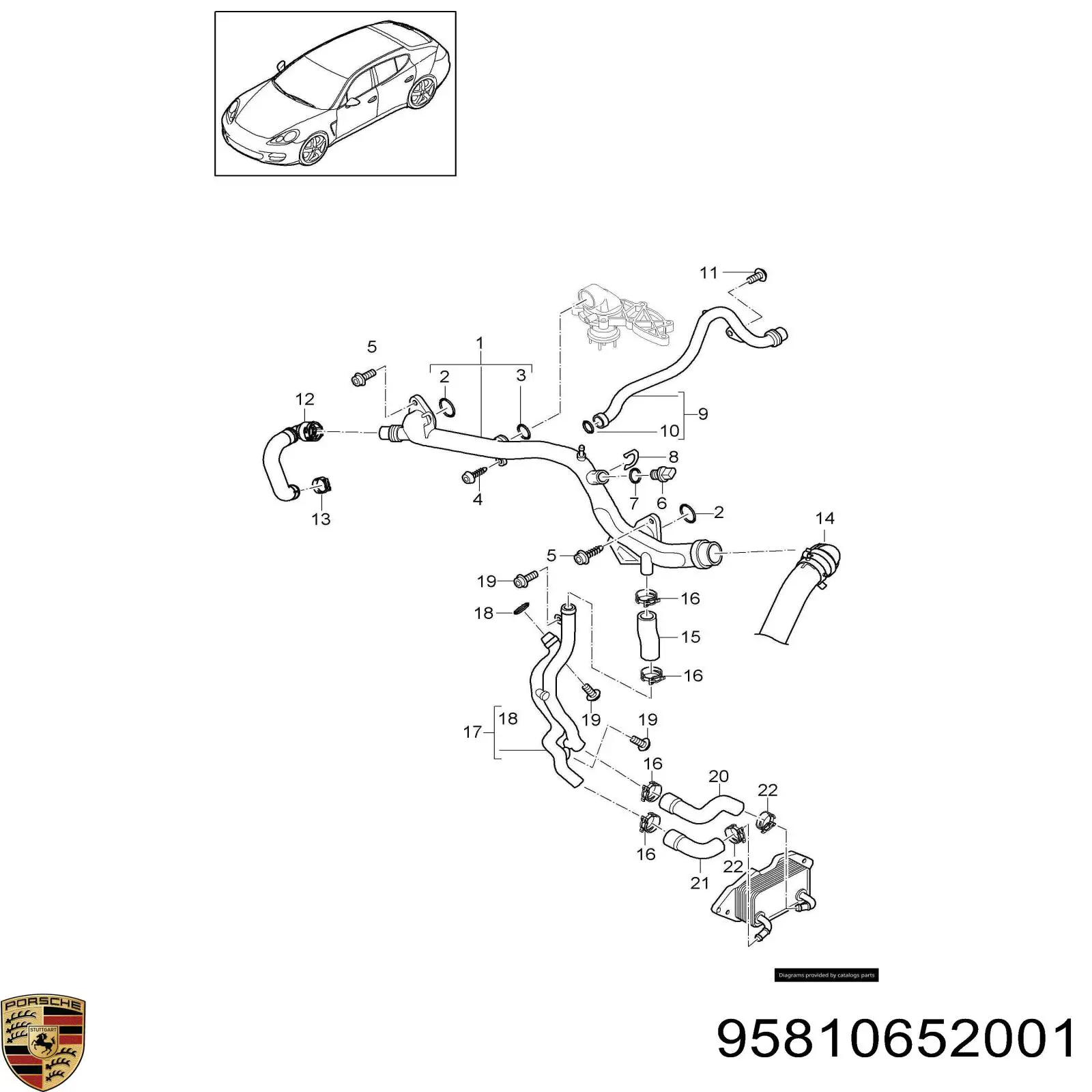  Porsche 95810652001 ціна, від 14.71 USD