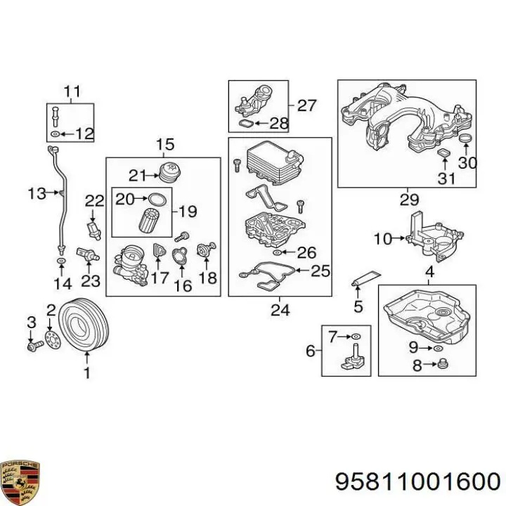 Колектор впускний Porsche MACAN S позашляховик (95B) (2014 - 2026) ціна, від 337.01 USD